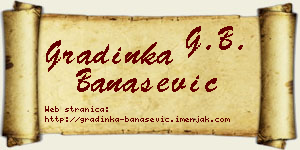 Gradinka Banašević vizit kartica